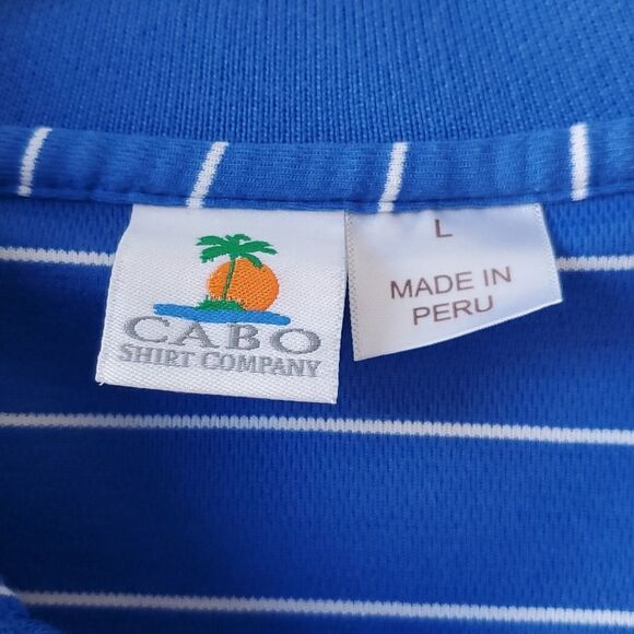 KAPALUA CABO GOLF SHORT BRIGHT BLUE GOLF SHIRT SIZE LARGE - Picture 3 of 5